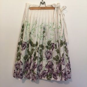 NEXT | Pleated cotton knee-lengh skirt